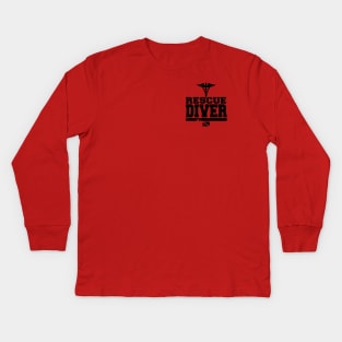 Rescue Diver (small logo - distressed) Kids Long Sleeve T-Shirt